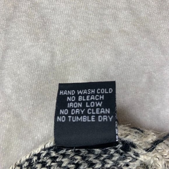 Mia Maddison Long Cardigan Sweater Duster Grey Black Fuzzy Open Front M - Picture 9 of 9